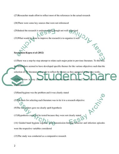 Analysis of Works Biran, Hill C, Mahamud, Savolainen-Kopra, Sethi