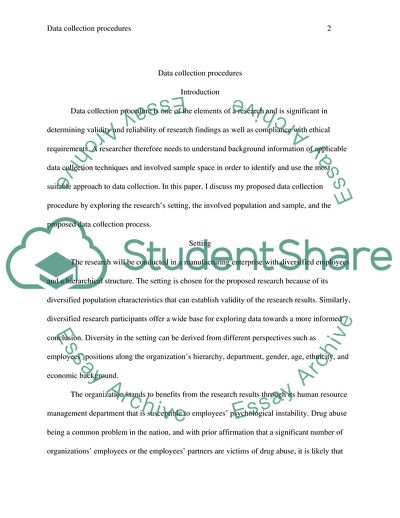 Data Collection Procedures