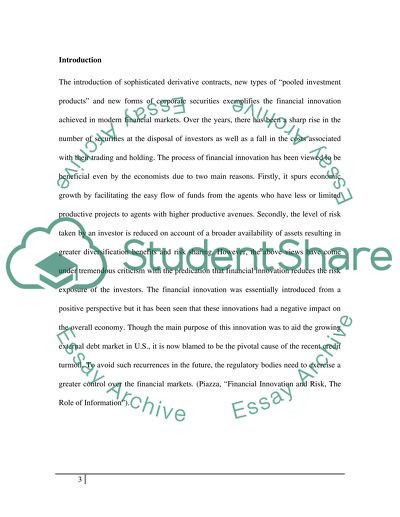 The Financial System Innovation