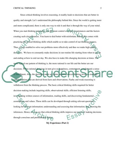 Psychology: Critical Thinking