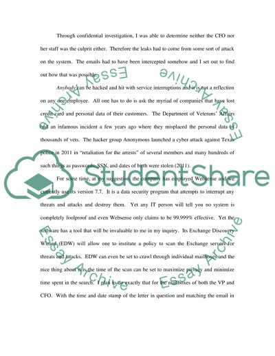 Email Leaks investigation