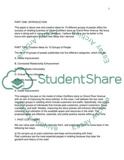 New ideas of 15 groups of people in retailing