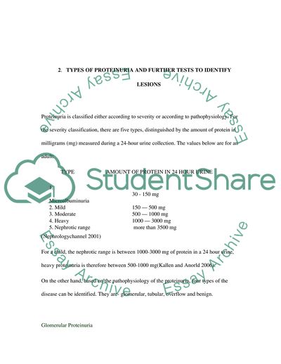 Definition And Detection Of Proteinuria