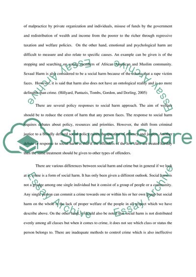 Criminology and Social Harm