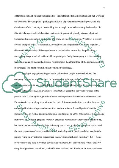 Workplace policies and practices. DreamWorks Animation