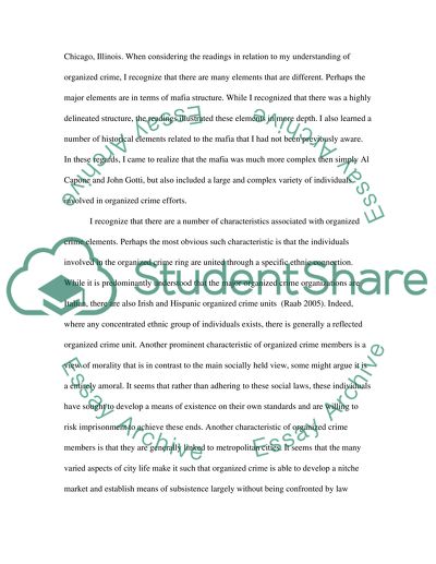 The Concept of Organized Crime