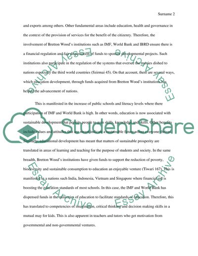 The Bretton Woods institutions: IMF, World Bank and IBRD