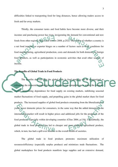 What Are the Benefits and the Costs of Global Trade in Food Products