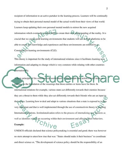 Constructivism in International Relations