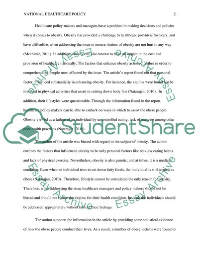 Local or National Healthcare Policy or Regulation Problem