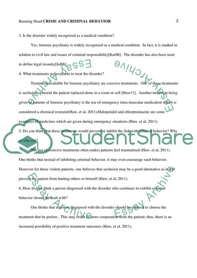 Crime and Criminal Behavior