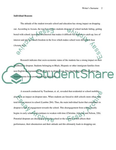 High School and College Dropouts