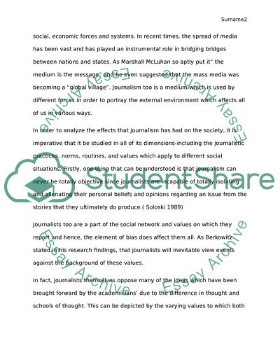 What Do Academic Studies of News Production Tell about the Way Journalism Shapes Our Understanding of the World