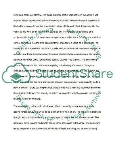 Description of Christo and Jeanne Claude`s Installation The Gates