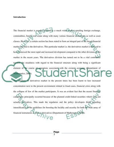 Risks Associated with the Use of Derivative Instruments