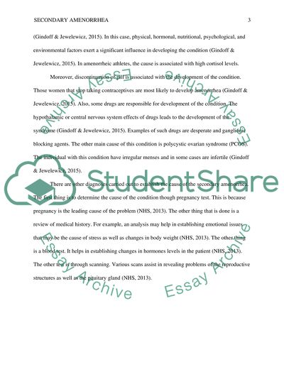 SECONDARY AMENORRHEA