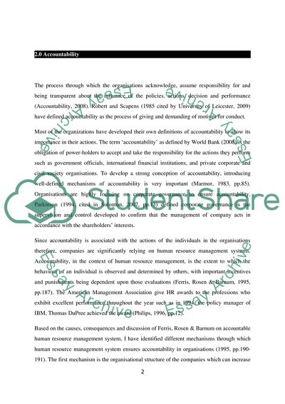 Is Accounting the Most Effective Means to Achieve Companys Accountability