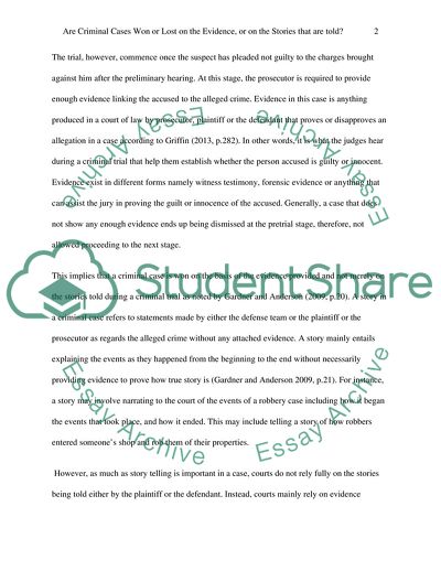 Are Criminal Cases Won or Lost on the Evidence, or on the Stories that Are Told