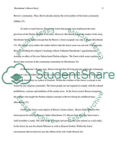 Hawthornes Young Goodman Brown Story