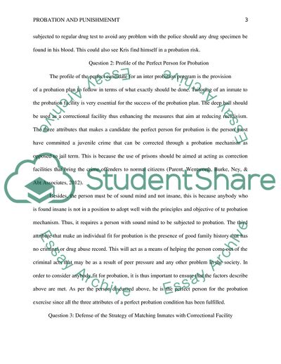 Probation and Punishment