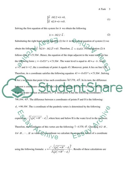 A Task on Geotechnics