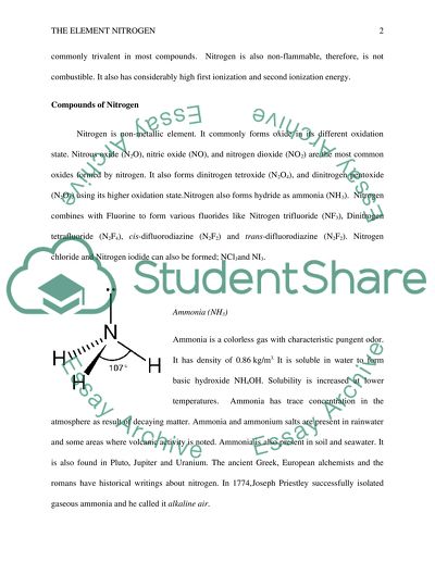 The Element Nitrogen