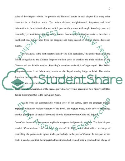 The Chinese Opium Wars