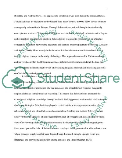 The Meaning of Scholasticism