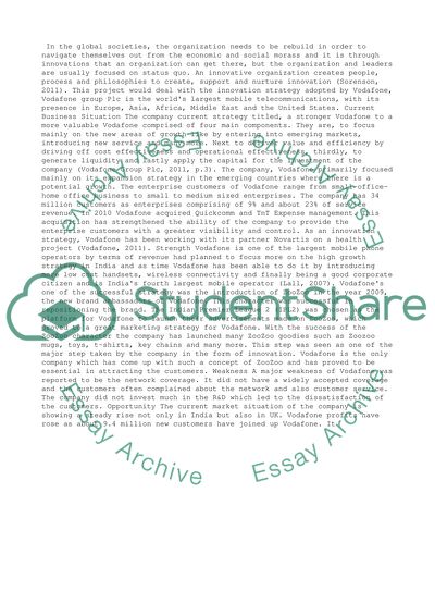 Innovation - The Ability of an Organization to Innovate Utilizing Its Resources and Technology