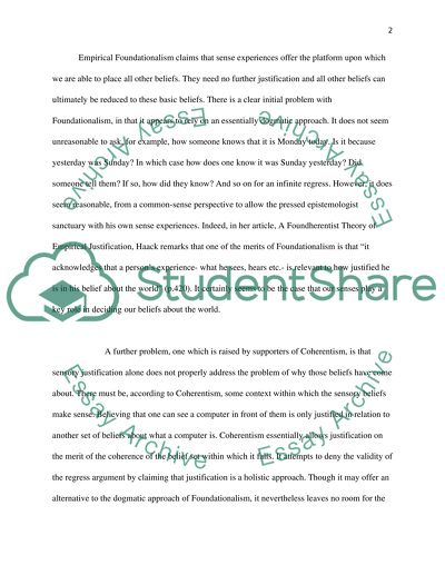 Philosophy of Epistemology