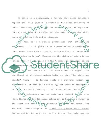 Cesar Chavezs Plan Delano