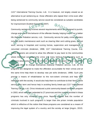 Community Sentencing