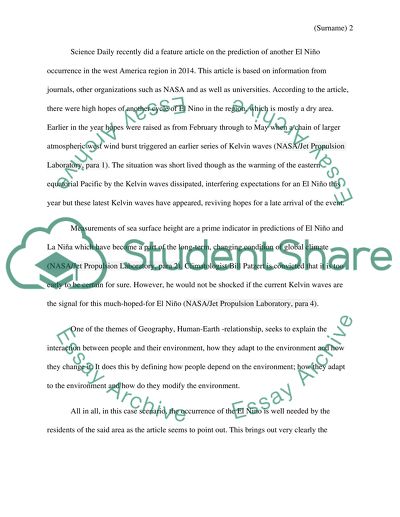 Find an article about weather (within the last 2 years 2012-2014) and summary the article