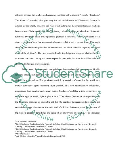 The Significance of the 1961 Vienna Convention on Diplomatic Relations