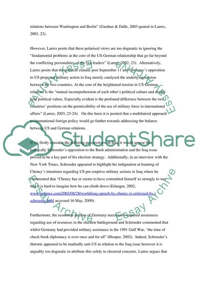 The US-German Relations