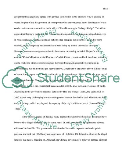 The Garbage Challenge in China