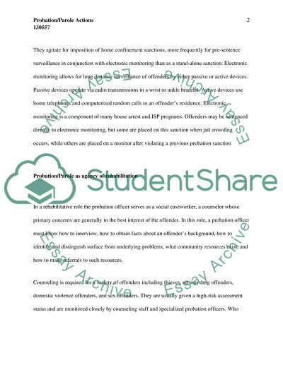 The Main Idea for Probation