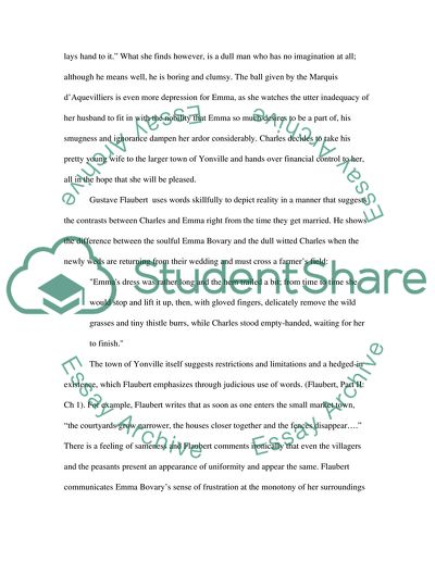 Analyse the marriage of Charles and Emma in Madame Bovary