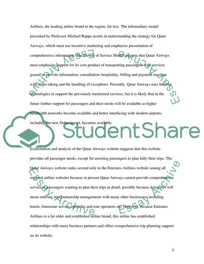 Current and Future Use of Internet Technologies in Qatar Airways