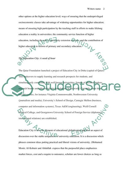 University Education in Qatar