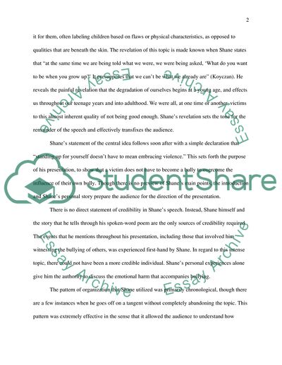 Speech Analysis: To This Day by Shane Koyczan