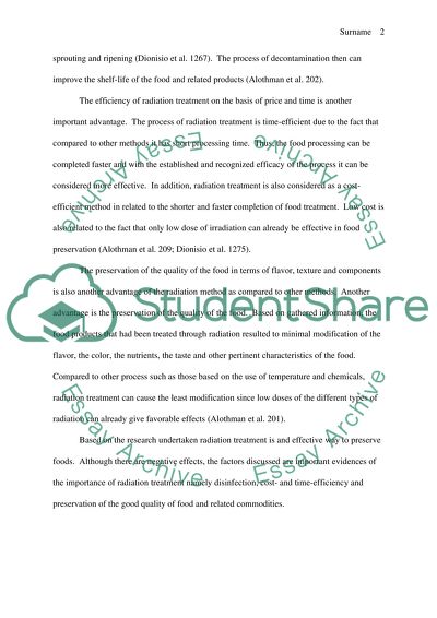 Radiation Treatment of Foods