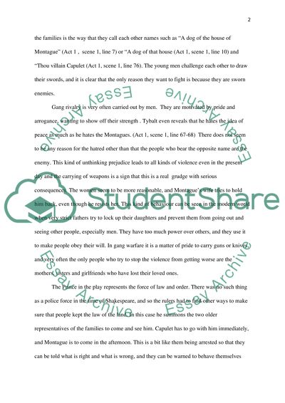 Shakespeares Romeo and Juliet and the modern world