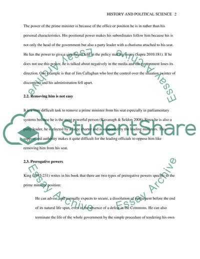 How powerful is the Prime Minister