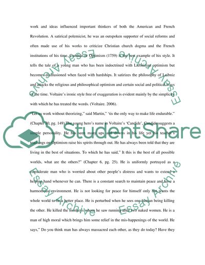 Compare and contrast Faust Part One by Goethe and Candide by Voltaire