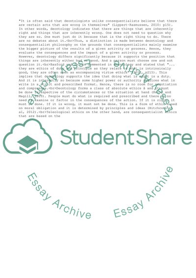 The Background and Development of Theoretical Ethical Approach