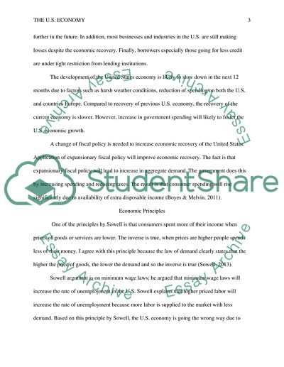 Develop a Summary on the State of the US Economy