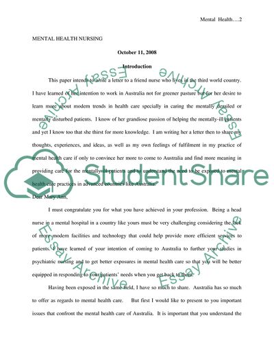 Mental Health Nursing