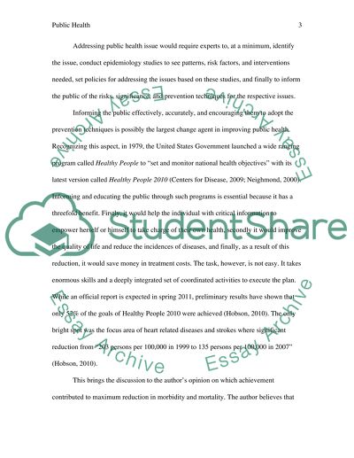 What is public health The goals and values of public health