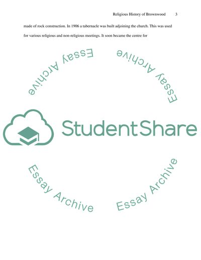 Religious History of Brownwood